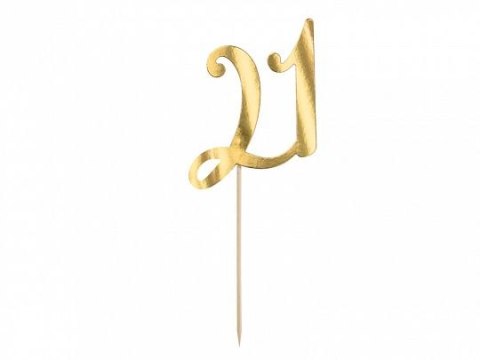 Dekoracja na tort Partydeco Topper 21, złoty, 20.5cm (KPT62-21-019) Dekoracja na tort Partydeco Topper 21, złoty, 20.5cm (KPT62-21-019)