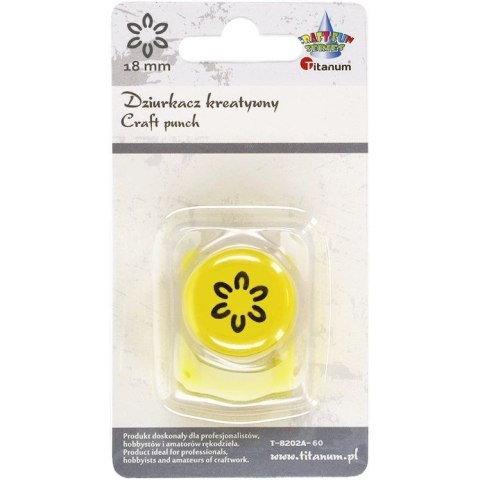 Dziurkacz ozdobny Titanum Craft-Fun Series 18mm kwiatek zarys (T-8202A-60) Dziurkacz ozdobny Titanum Craft-Fun Series 18mm kwiatek zarys (T-8202A-60)