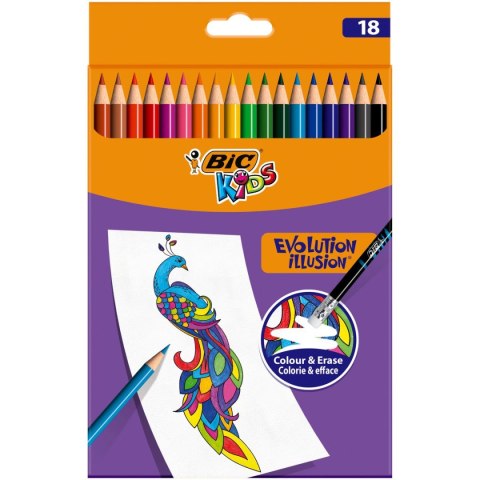 Kredki ołówkowe Bic Kids Evolution Illusion 18 kol 18 kol. (951770) Kredki ołówkowe Bic Kids Evolution Illusion 18 kol 18 kol. (951770)