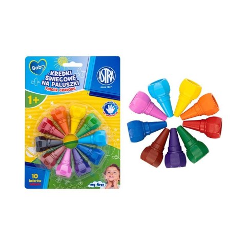 Kredki świecowe Astra Baby na paluszki 10 kol. (316023005) Kredki świecowe Astra Baby na paluszki 10 kol. (316023005)