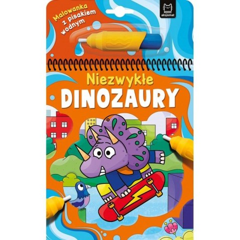 Książeczka edukacyjna Aksjomat Malowanka z pisakiem wodnym. Niezwykłe dinozaury Książeczka edukacyjna Aksjomat Malowanka z pisakiem wodnym. Niezwykłe dinozaury