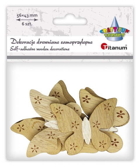 Ozdoba drewniana Titanum Craft-Fun Series motyle samoprzylepne (7509) Ozdoba drewniana Titanum Craft-Fun Series motyle samoprzylepne (7509)