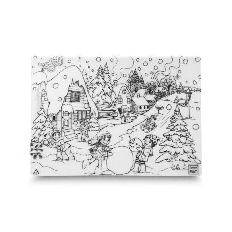Podkład na biurko Strigo FUNNY MAT white ZIMA sfu1065 biały polipropylen PP [mm:] 335x480 (8681379310659)