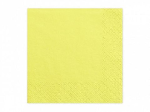Serwetki Partydeco trójwarstwowe żółta papier [mm:] 330x330 (SP33-1-084)