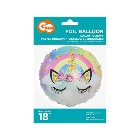 Balon foliowy Godan jednorożec 18cal (FG-OPJR) Balon foliowy Godan jednorożec 18cal (FG-OPJR)