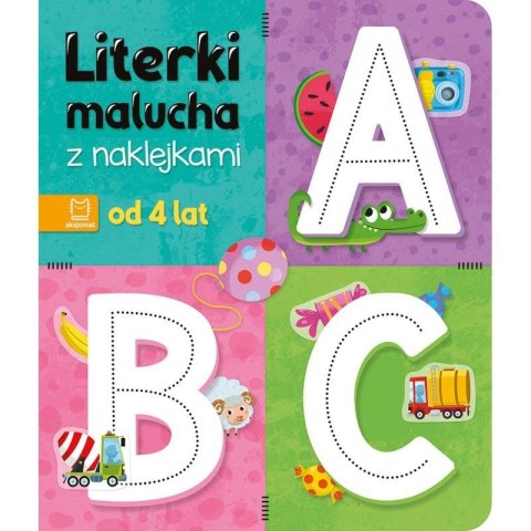 Książka dla dzieci Literki malucha z naklejkami. Od 4 lat Książka dla dzieci Literki malucha z naklejkami. Od 4 lat