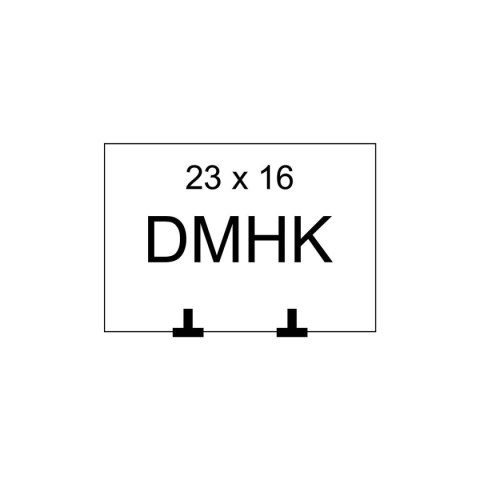 Taśma do metkownic Emerson na roli 600 etykiet, dwurzędowa czerwona [mm:] 23x16 (etrcdmhk023x016drcz)