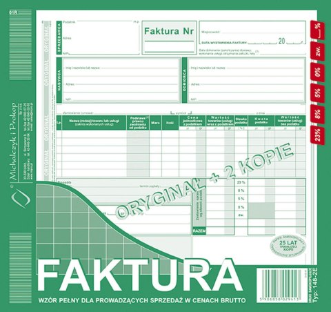 Druk offsetowy Michalczyk i Prokop faktura 2/3 A4 81k. (148-2E) Druk offsetowy Michalczyk i Prokop faktura 2/3 A4 81k. (148-2E)