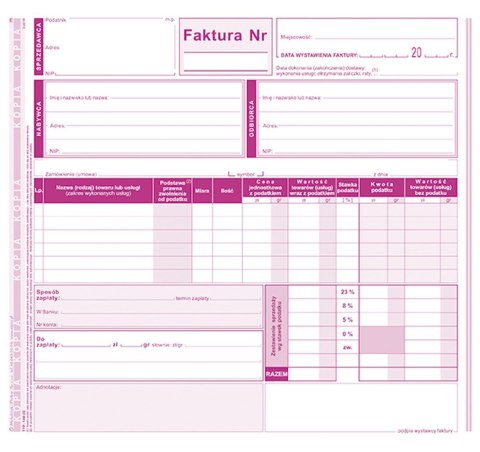 Druk offsetowy Michalczyk i Prokop faktura 2/3 A4 81k. (148-2E) Druk offsetowy Michalczyk i Prokop faktura 2/3 A4 81k. (148-2E)