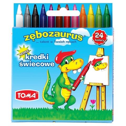 Kredki świecowe Toma Zębozaurus 24 kol. (TO-054) Kredki świecowe Toma Zębozaurus 24 kol. (TO-054)