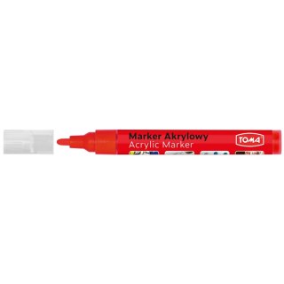 Marker specjalistyczny Toma akrylowy-czerwony, czerwony 2,5mm okrągła końcówka (TO-402)
