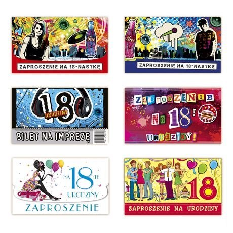 Zaproszenie Merigraf Duże 18-stka (5902221801471) Zaproszenie Merigraf Duże 18-stka (5902221801471)