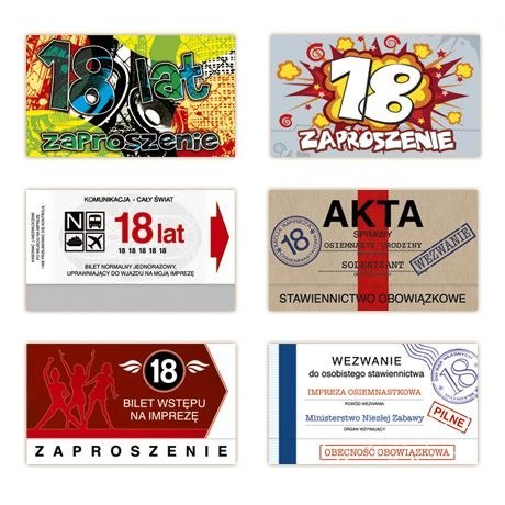 Zaproszenie Merigraf Duże 18-stka (5902221801471) Zaproszenie Merigraf Duże 18-stka (5902221801471)