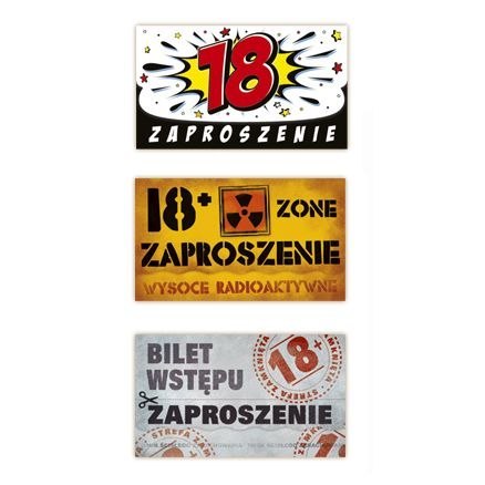 Zaproszenie Merigraf Duże 18-stka (5902221801471) Zaproszenie Merigraf Duże 18-stka (5902221801471)