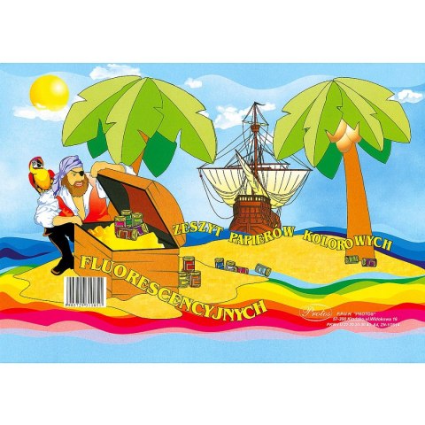 Zeszyt papierów kolorowych Protos fluo A4 10k Zeszyt papierów kolorowych Protos fluo A4 10k