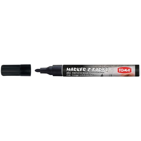 Marker specjalistyczny Toma, czarne 2,5mm okrągła końcówka Marker specjalistyczny Toma, czarne 2,5mm okrągła końcówka