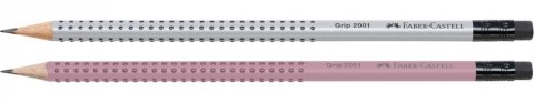 Ołówek Faber Castell Grip srebrny/różowy B (217272 FC) Ołówek Faber Castell Grip srebrny/różowy B (217272 FC)