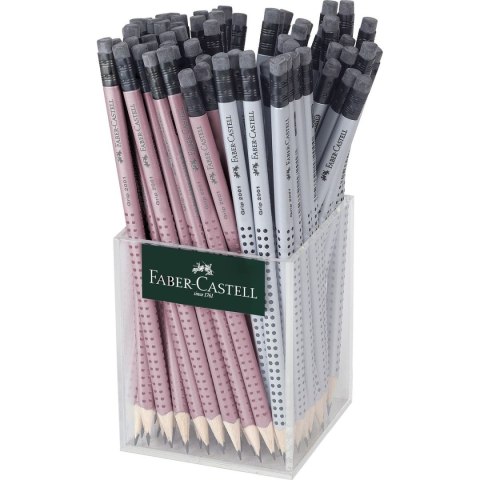 Ołówek Faber Castell Grip srebrny/różowy B (217272 FC) Ołówek Faber Castell Grip srebrny/różowy B (217272 FC)