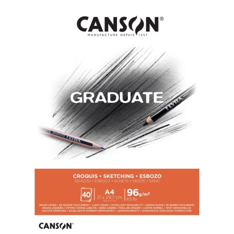 Blok artystyczny Canson Graduate A4 96g 40k (400110362) Blok artystyczny Canson Graduate A4 96g 40k (400110362)