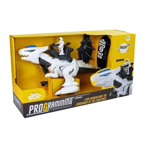 Figurka Lean Dinozaur Tyranozaur Robot Interaktywny Zdalnie Sterowany K18 Programowanie Biały (8451) Figurka Lean Dinozaur Tyranozaur Robot Interaktywny Zdalnie Sterowany K18 Programowanie Biały (8451)