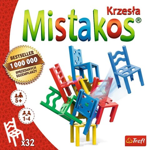 Gra zręcznościowa Trefl MISTAKOS KRZESŁA 4 OSOBOWE Walka o stołki (02074) Gra zręcznościowa Trefl MISTAKOS KRZESŁA 4 OSOBOWE Walka o stołki (02074)