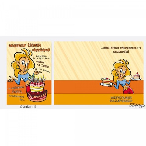 Kartka składana Ev-corp Comic Urodzinowy dla dziewczyny B6 (STKC-005) Kartka składana Ev-corp Comic Urodzinowy dla dziewczyny B6 (STKC-005)