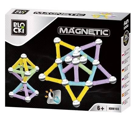 Klocki magnetyczne Blocki 38 elementów (KBM103) Klocki magnetyczne Blocki 38 elementów (KBM103)