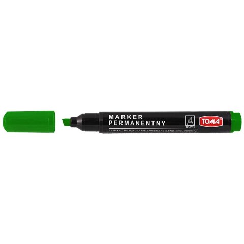 Marker permanentny Toma, zielony ścięta końcówka Marker permanentny Toma, zielony ścięta końcówka