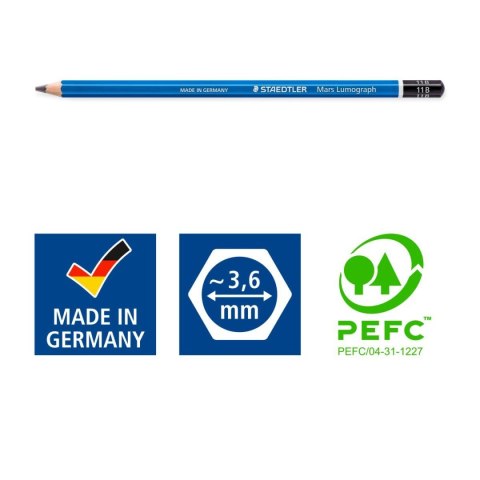 Ołówek Staedtler Lumograph 11b (S 100-11B) Ołówek Staedtler Lumograph 11b (S 100-11B)