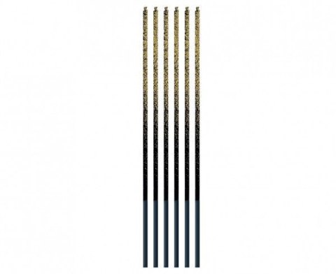 Świeczka urodzinowa Godan Ombre, złoty brokat, 3x3x170mm, 6 szt. (7C-SOZB) Świeczka urodzinowa Godan Ombre, złoty brokat, 3x3x170mm, 6 szt. (7C-SOZB)