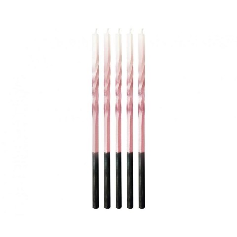 Świeczka urodzinowa Godan Świderki Ombre, różowy/biały, 5x5x150mm, 5 szt. (7C-SSOR) Świeczka urodzinowa Godan Świderki Ombre, różowy/biały, 5x5x150mm, 5 szt. (7C-SSOR)