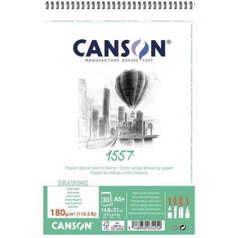 Blok artystyczny Canson szkicownik A5+ 180g 30k (31412A003) Blok artystyczny Canson szkicownik A5+ 180g 30k (31412A003)