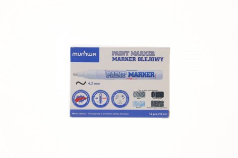 Marker olejowy Munhwa, srebrny 4mm okrągła/ścięta końcówka (8801006711202) Marker olejowy Munhwa, srebrny 4mm okrągła/ścięta końcówka (8801006711202)