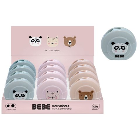 Temperówka Bebe BB Girl podwójna pojemnikiem mix plastik (5902277331250) Temperówka Bebe BB Girl podwójna pojemnikiem mix plastik (5902277331250)