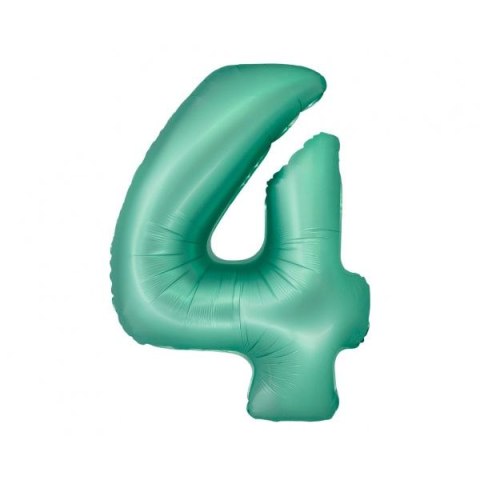 Balon foliowy Godan matowa cyfra 4, miętowa (CH-SMT4) Balon foliowy Godan matowa cyfra 4, miętowa (CH-SMT4)