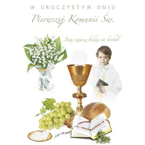 Kartka składana Pol-Mak komunia B6