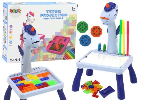 Zestaw kreatywny dla dzieci Lean Mini Projektor Stolik Tetris 2w1 Jednorożec Niebieski (19605) Zestaw kreatywny dla dzieci Lean Mini Projektor Stolik Tetris 2w1 Jednorożec Niebieski (19605)