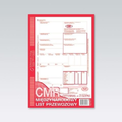 Druk offsetowy Michalczyk i Prokop CMR Międzynarodowy list przewozowy A4 80k. (800-1) Druk offsetowy Michalczyk i Prokop CMR Międzynarodowy list przewozowy A4 80k. (800-1)