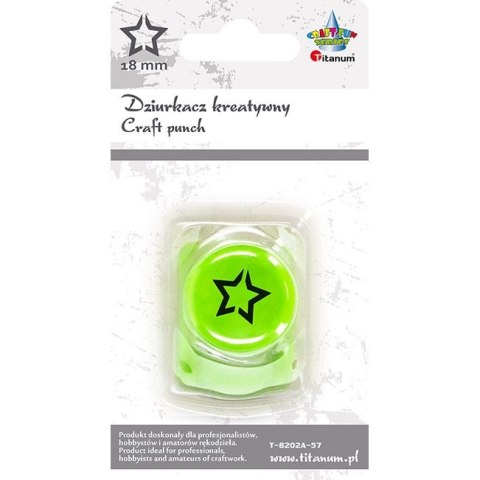 Dziurkacz ozdobny Titanum Craft-Fun Series 18mm gwiazda zarys (T-8202A-57) Dziurkacz ozdobny Titanum Craft-Fun Series 18mm gwiazda zarys (T-8202A-57)
