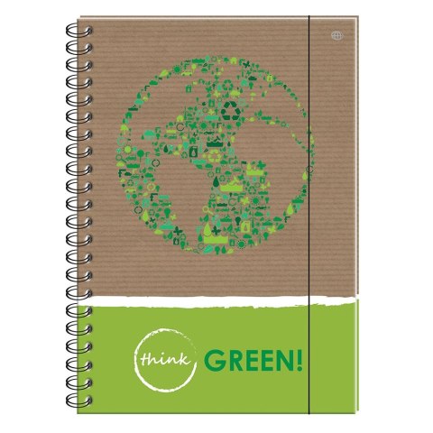 Kołozeszyt (kołobrulion) Interdruk THINK GREEN A6 80k. krata Kołozeszyt (kołobrulion) Interdruk THINK GREEN A6 80k. krata