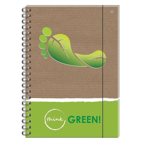 Kołozeszyt (kołobrulion) Interdruk THINK GREEN A6 80k. krata Kołozeszyt (kołobrulion) Interdruk THINK GREEN A6 80k. krata