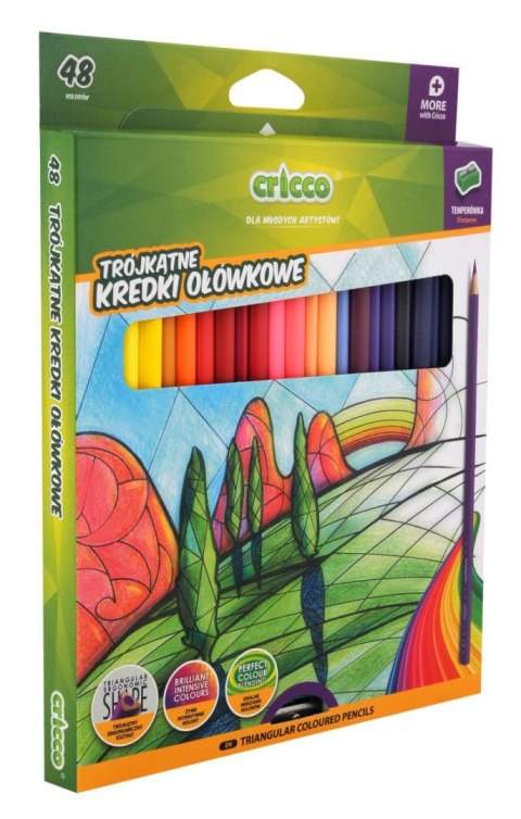 Kredki ołówkowe Cricco z temperówką 48 kol. (322K48AX) Kredki ołówkowe Cricco z temperówką 48 kol. (322K48AX)