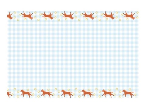 Obrus Partydeco Kratka z końmi papier [mm:] 1800x1200 (OBP3)