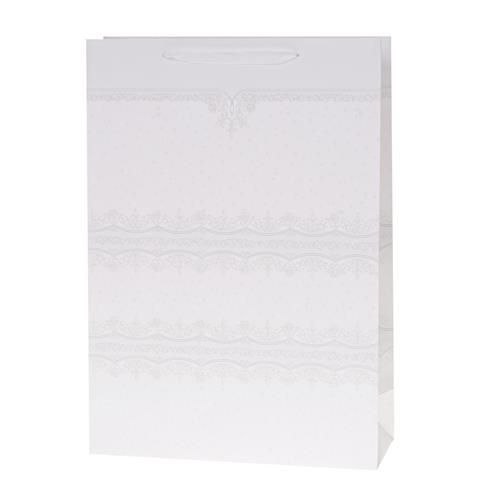 Torba prezentowa Rozette torebka lux brok Biała A5 [mm:] 180x230x 100 (5907354048489)