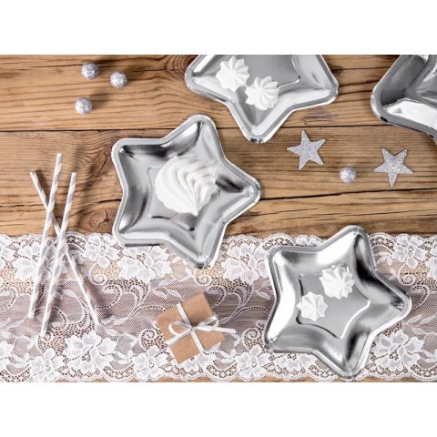Wstążka Partydeco plastikowa 5x225 [mm x m] srebrny (PRM5-018)