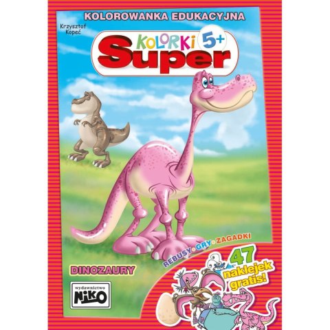Książeczka edukacyjna Niko Super kolorki. Dinozaury Książeczka edukacyjna Niko Super kolorki. Dinozaury