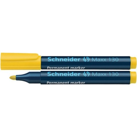 Marker permanentny Schneider Maxx 130, żółty 1,0-3,0mm okrągła końcówka (113005) Marker permanentny Schneider Maxx 130, żółty 1,0-3,0mm okrągła końcówka (113005)