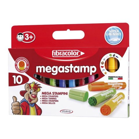 Mazaki olbrzymy Fibracolor Mega Stamp 10 sztuk Mazaki olbrzymy Fibracolor Mega Stamp 10 sztuk
