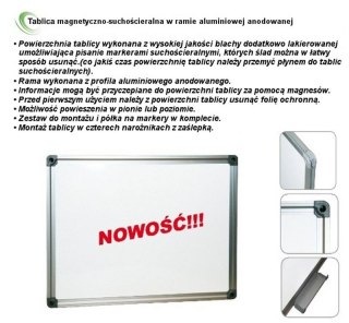 Tablica suchościeralna Wielkor rama anodowana [mm:] 1200x2000