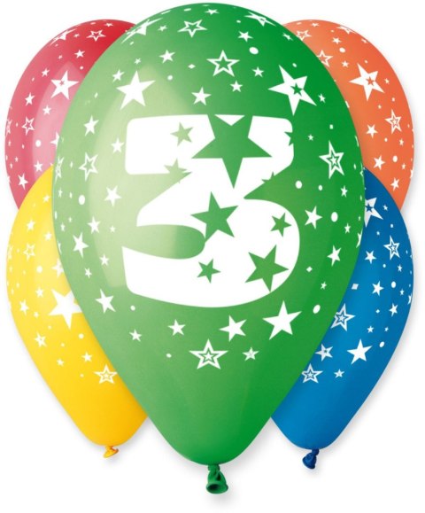 Balon gumowy Godan Z NADRUKIEM 5 szt mix (GS110/3) Balon gumowy Godan Z NADRUKIEM 5 szt mix (GS110/3)